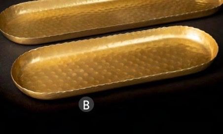 IHI Gold Hammered Large Tray
