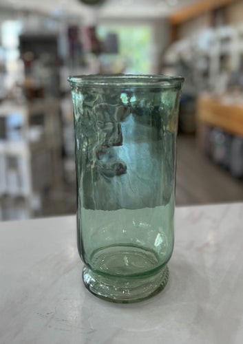 Green Tall Cylindrical Vase