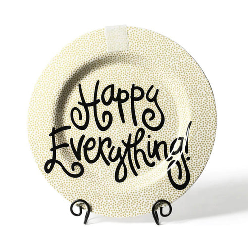 Happy Everything Gold Small Dot Big Round Platter