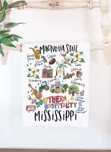 State of Mississippi Tea Towel