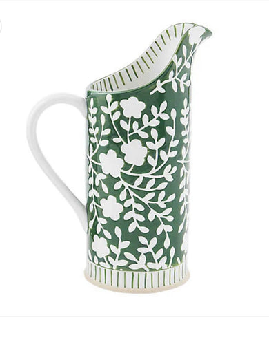 Mudpie Indigo Green Pitcher