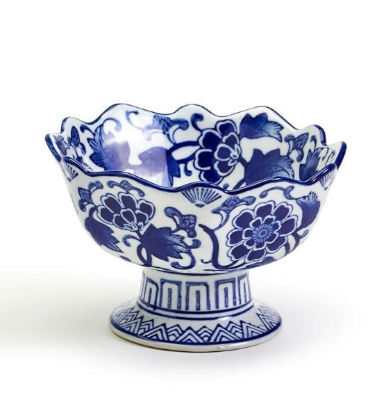 Two's Company Scalloped Edge Footed Bowl - Thumbnail 4