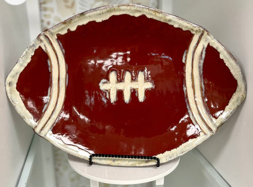 Etta B Football Platter-Crimson