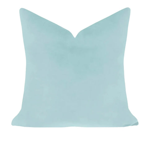 Laura Park Spa Blue Velvet Pillow