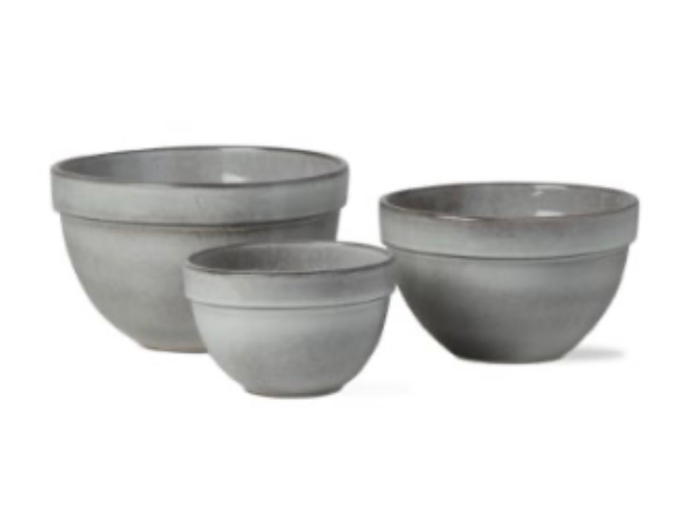 Tag Stoneware Mixing Bowls Set/3-Gray