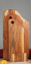 Load image into Gallery viewer, IHI Set 3 Wood Cutting Boards w/stand