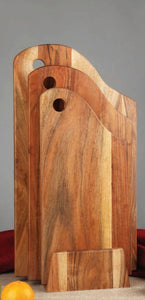 IHI Set 3 Wood Cutting Boards w/stand