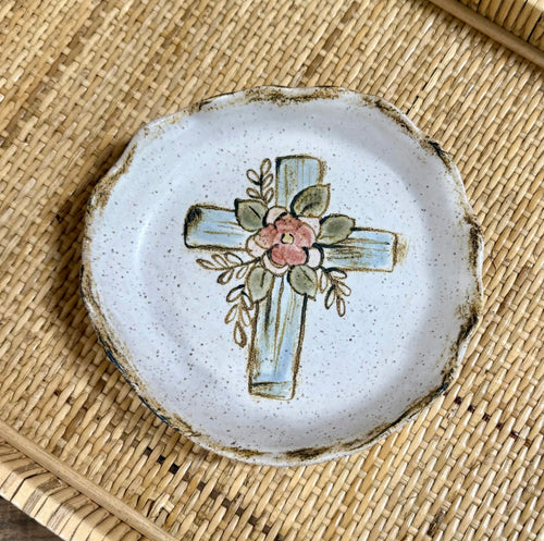 Etta B Floral Center Cross