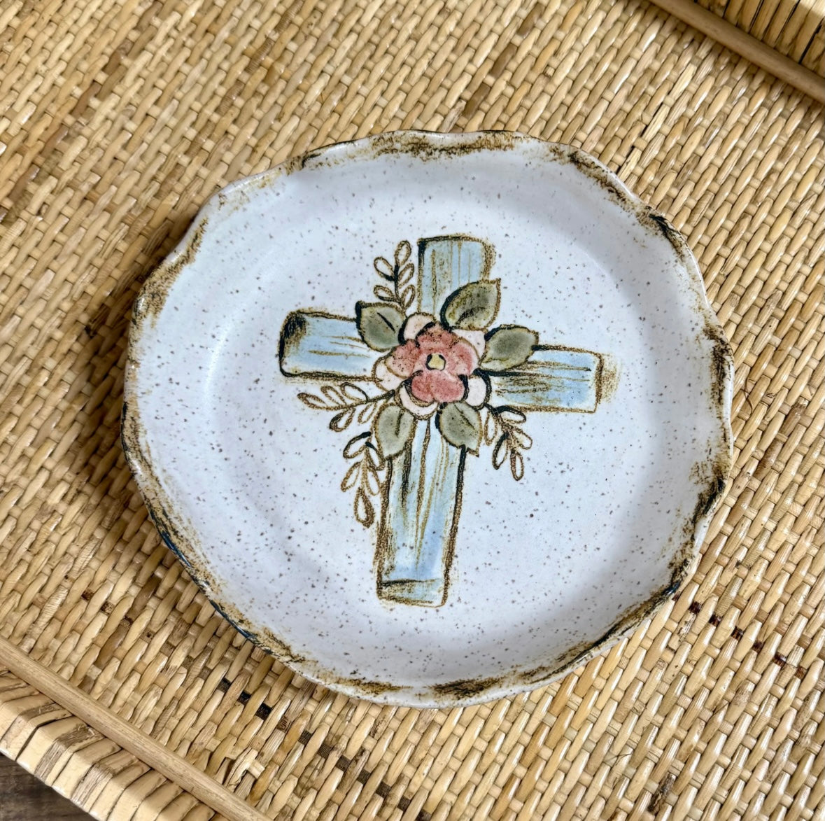 Etta B Floral Center Cross