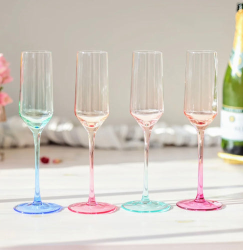Byrdeen Champagne Flutes-Mezclada
