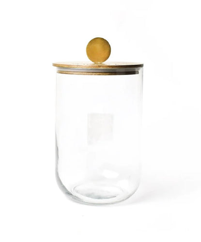 Happy Everything Mini Wooden Lid Glass Jar-med