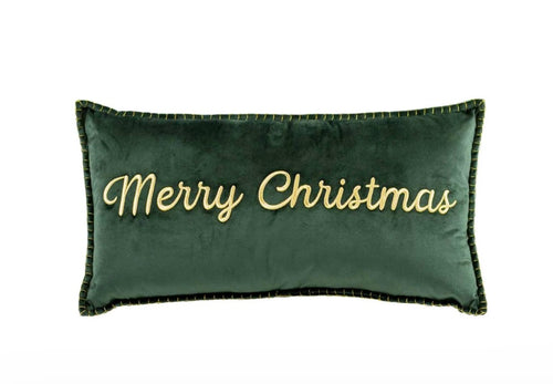 Royal Standard Embroidered Merry Christmas Pillow