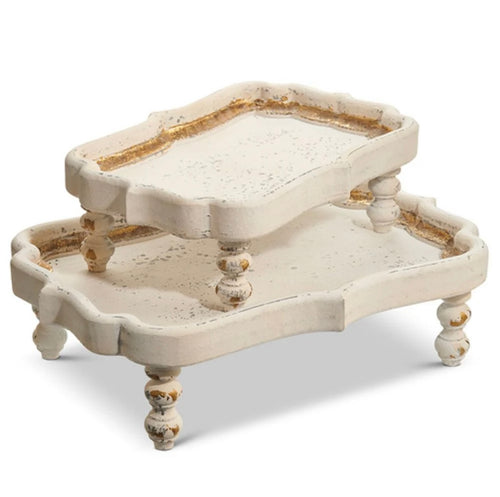 Raz Large Footed Distressed Tray