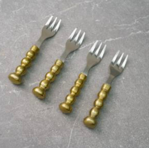 IHI Gold Beaded Fork (Set/4)