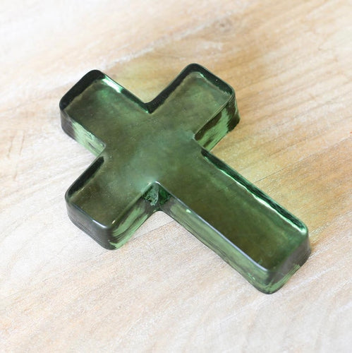 Rpyal Standard Green Glass Cross