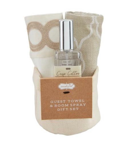 Mudpie Classic Guest Towel & Room Spray Set