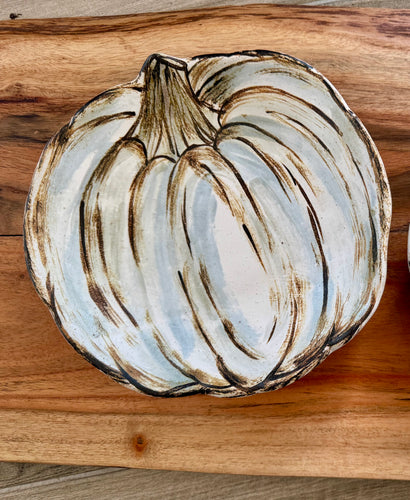 Etta B Faded Wisteria Pumpkin Plate