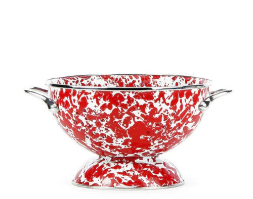 Golden Rabbit Medium Red Swirl Colander (RD27)