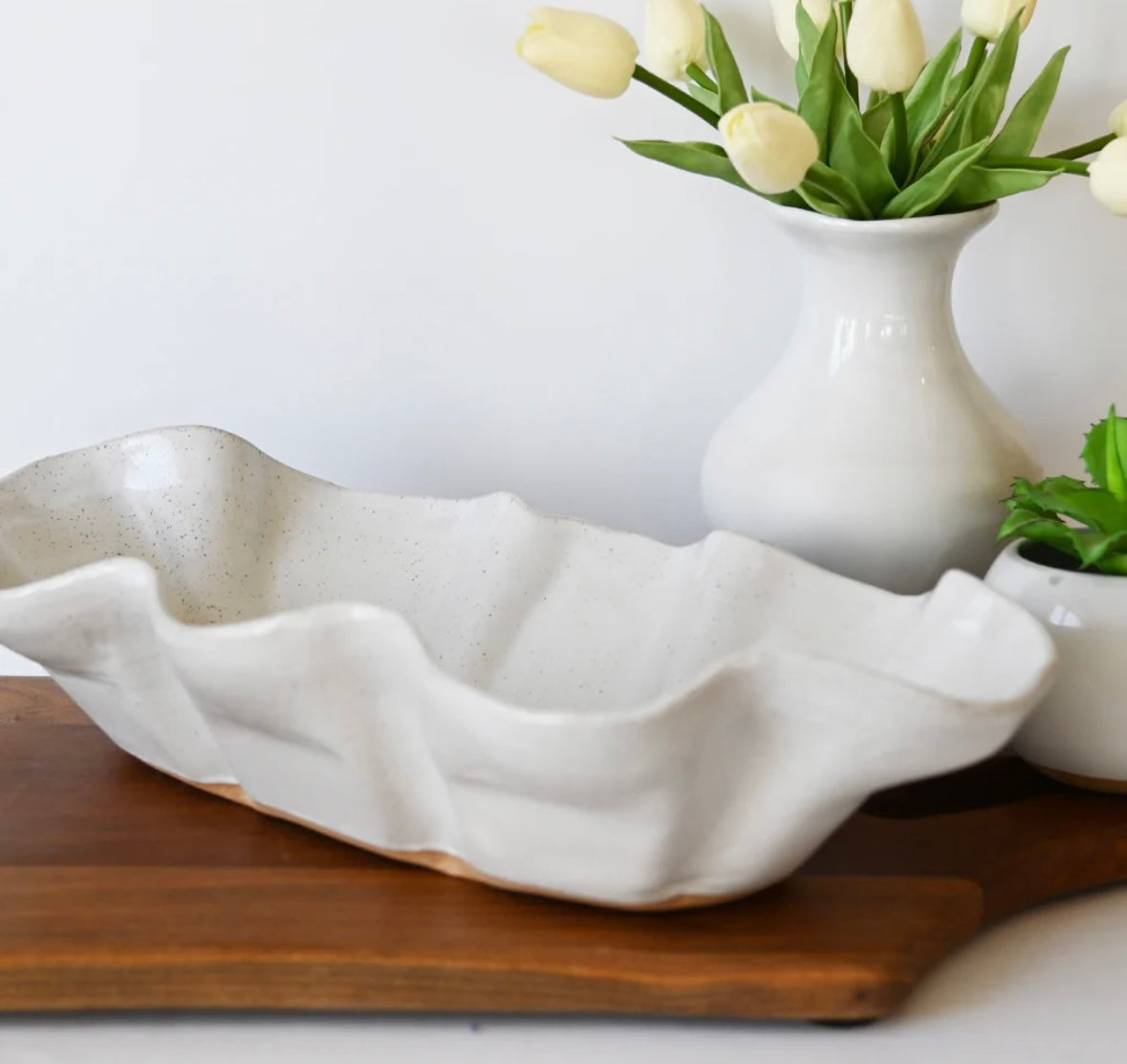 Etta B Centerpiece Dish- Simply White