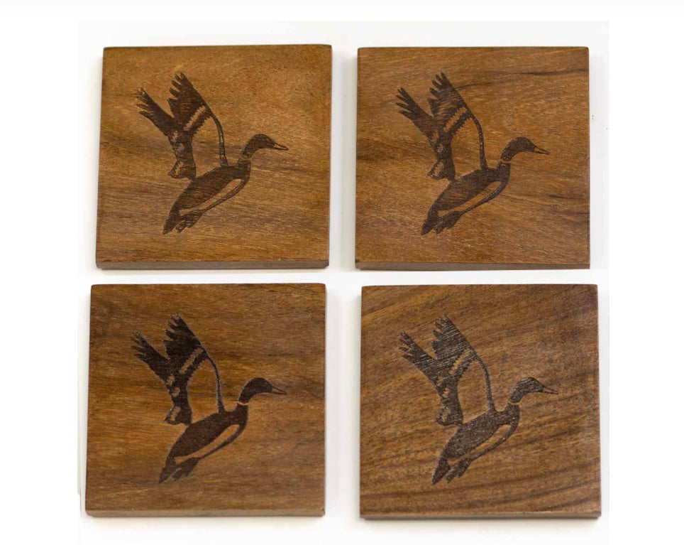 The Royal Standard Duck Etched Wood Coasters