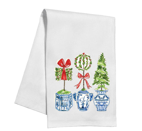 Roseanne Beck Holiday Topiary Kitchen Towel