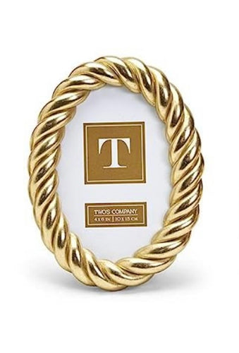 Two's Company Medium Gilded Rope Frame