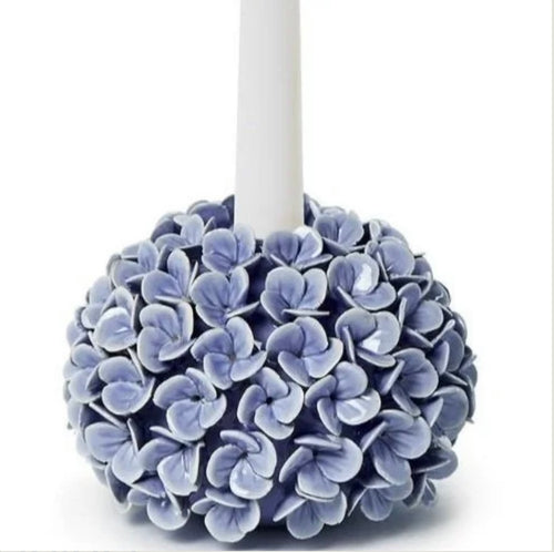 Two's Company Hydrangea Taper Candle Holder