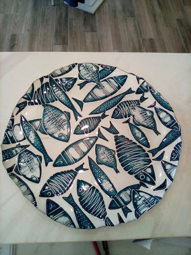 Zodax Round Glass/Fish Design (Tk-183)