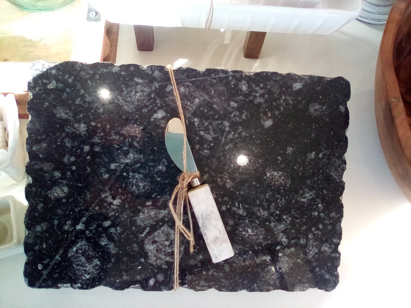 Mudpie Black Large Granite Board Set
