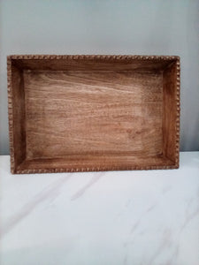 IHI Small Wooden Beaded Tray -275847