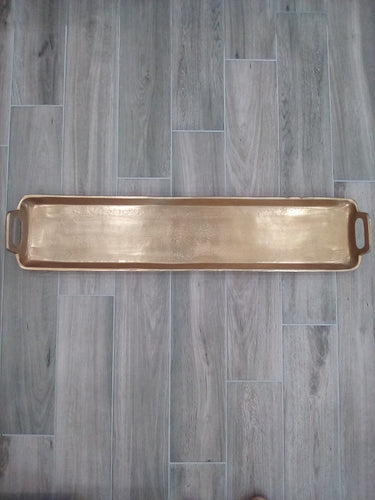 IHI Long Gold Rectangle Tray
