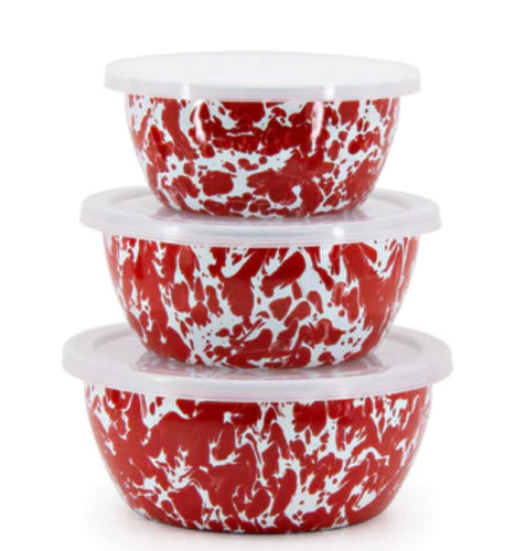 Golden Rabbit Red/White Nesting Bowls (RD30)