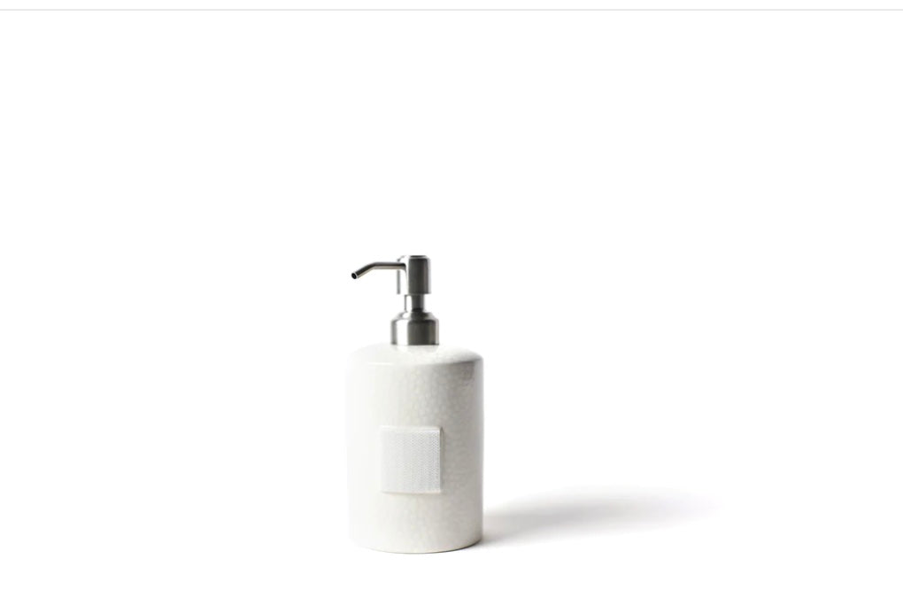 Happy Everything soap pump- white dot
