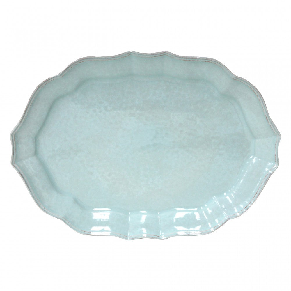 Casafina Impressions Oval Platter-Robbin's Egg Blue (IM535-BLU)
