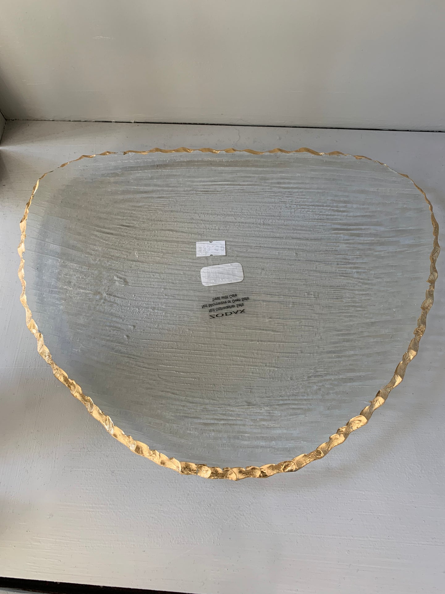 Zodax Platter - Gold Trim (CH5766)