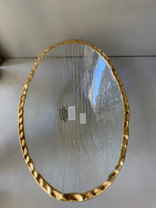 Zodax Oval Platter - (CH5764) Gold Trim