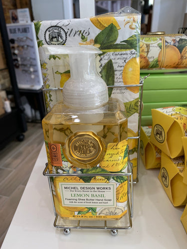 Michel Design Lemon Basil Soap/Napkin set