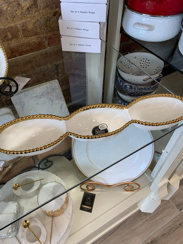 Pampa Bay 3 Section Serving Dish - (CER-2573)