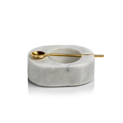 Zodax Marble/Gold Salt Piece