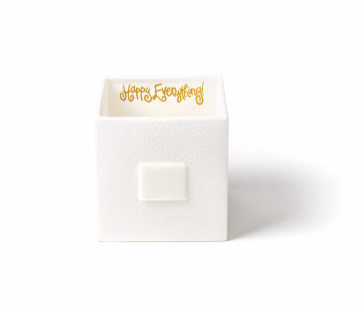 Happy Everything White Small Dot Medium Mini Nesting Cube