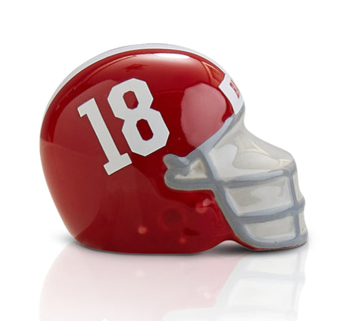 Nora Fleming Red Football Helmet