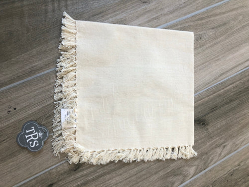 TRS - Tan fringe napkin