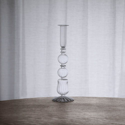 Beatriz Ball Cambridge Emma Glass Candlestick Holder Set (Clear)