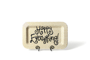 Happy Everything Rectangle Platter - Gold Dot