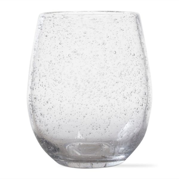 Tag Clear Bubble Glass Stemless Wine (205307)
