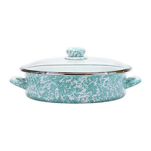 Golden Rabbit - Large Sauté Pan - Sea Glass - GL80